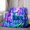 1pc Fantasy Forest Deer Blanket - Lightweight Flannel Fleece with Digital Printing, Soft Warm for Sofa, Travel, Camping, Office yy251018333