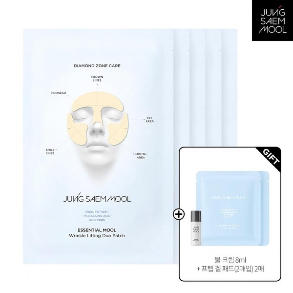 Jungsaemmool Water Cream 8ml + Wave Cream 5ml + Water Cream Mask 1pc + Essential Water Wrinkle Lifting Duo Patch  5pcs LIFTING DUO PATCH SET