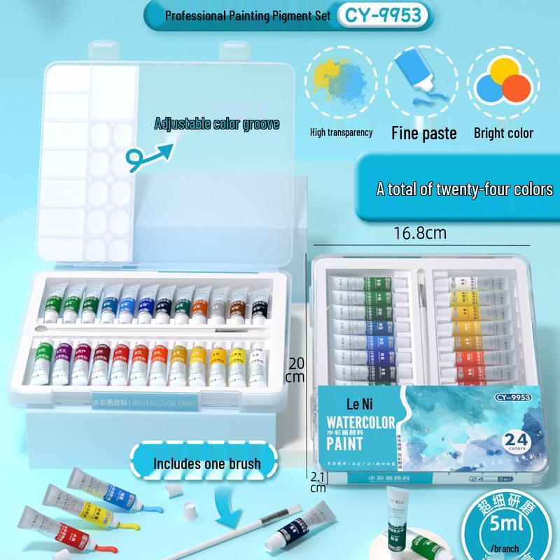 24-Color Acrylic Paint Set: Waterproof, Sun-Proof, Fade-Resistant for Art Students and DIY Graffiti.