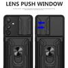 Suitable for Samsung A54 Multi Functional Ring Magnetic Suction Phone Case Samsung S23 Ultra Sharp Armor Push Window Bracket To Prevent Falling