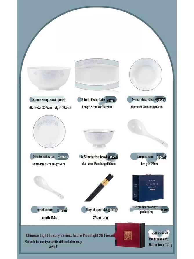 Moda Lanka Jingdezhen Ceramic Dinnerware Set