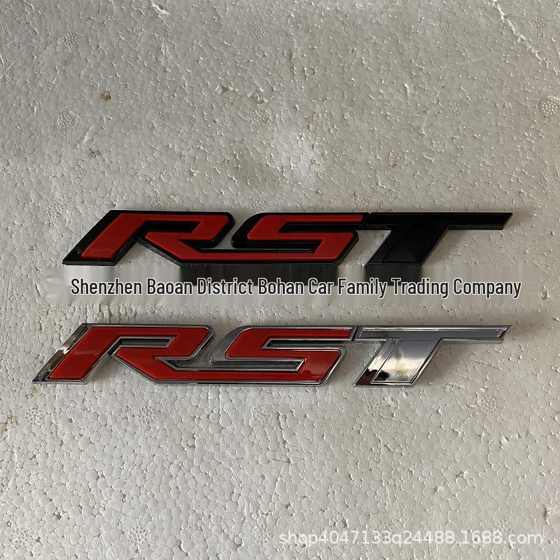 

Модификация наклейки с логотипом RST на заднюю дверь Chevrolet Silverado Black Red One Piece