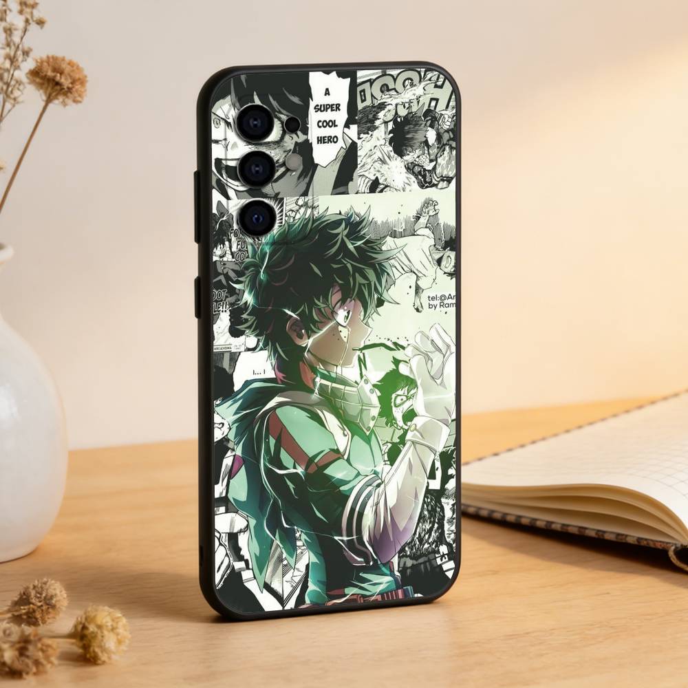 My Hero Academia Izuku Midoriya Phone Case For Samsung S25,S24,S21,S22,S23,S30,Ultra,S20,Plus,Fe,Soft Silicone Black Cover