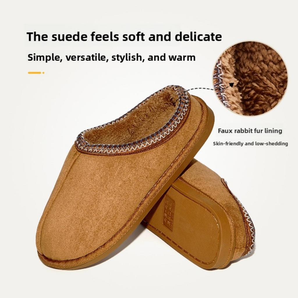 Hairy Slippers, Autumn and Winter Lace Indoor Home Cotton Slippers