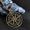 New Starry Sky Compass Compass Necklace Men and Women Fashionable Titanium Steel Necklace Jewelry