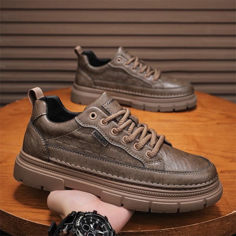 Shoes autumn new waterproof leather comfortable casual shoes youth British style board shoes