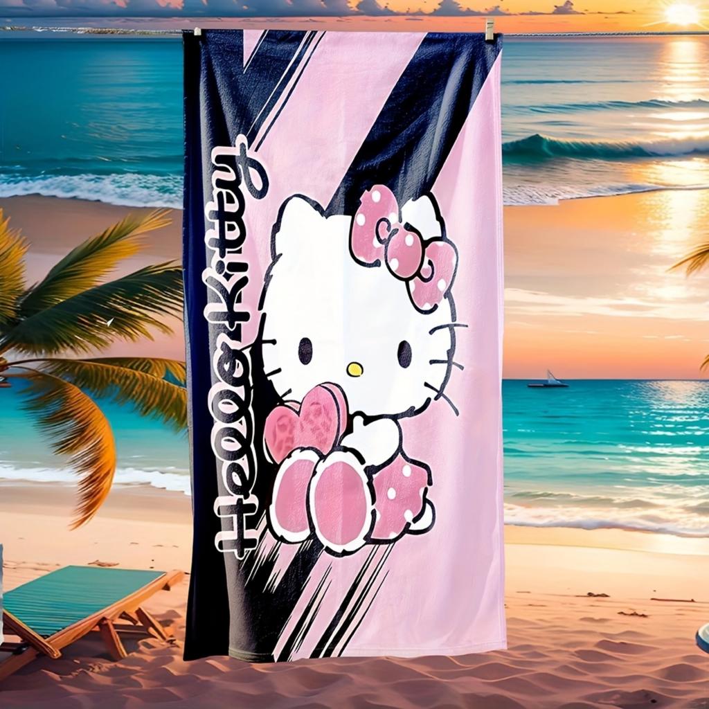 1pc for Hello Kitty Beach Towel,Quick-Dry & Super Absorbent Microfiber,Perfect for Travel,Quickdry Fabric,Beach Towel