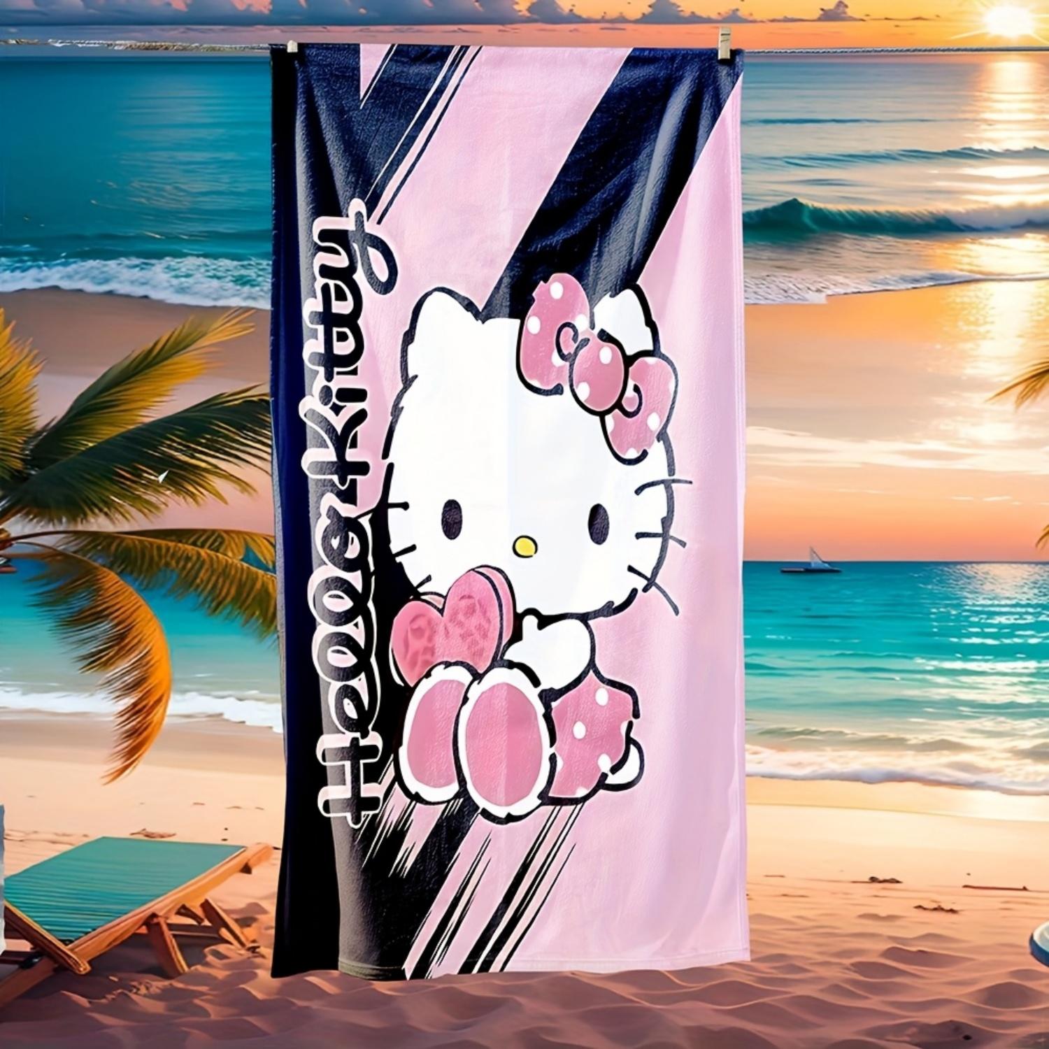 

1pc for hello kitty Beach Towel,Quick-Dry & Super Absorbent Microfiber,Perfect for Travel,Quickdry Fabric,Beach Towel W40*H60(CM)