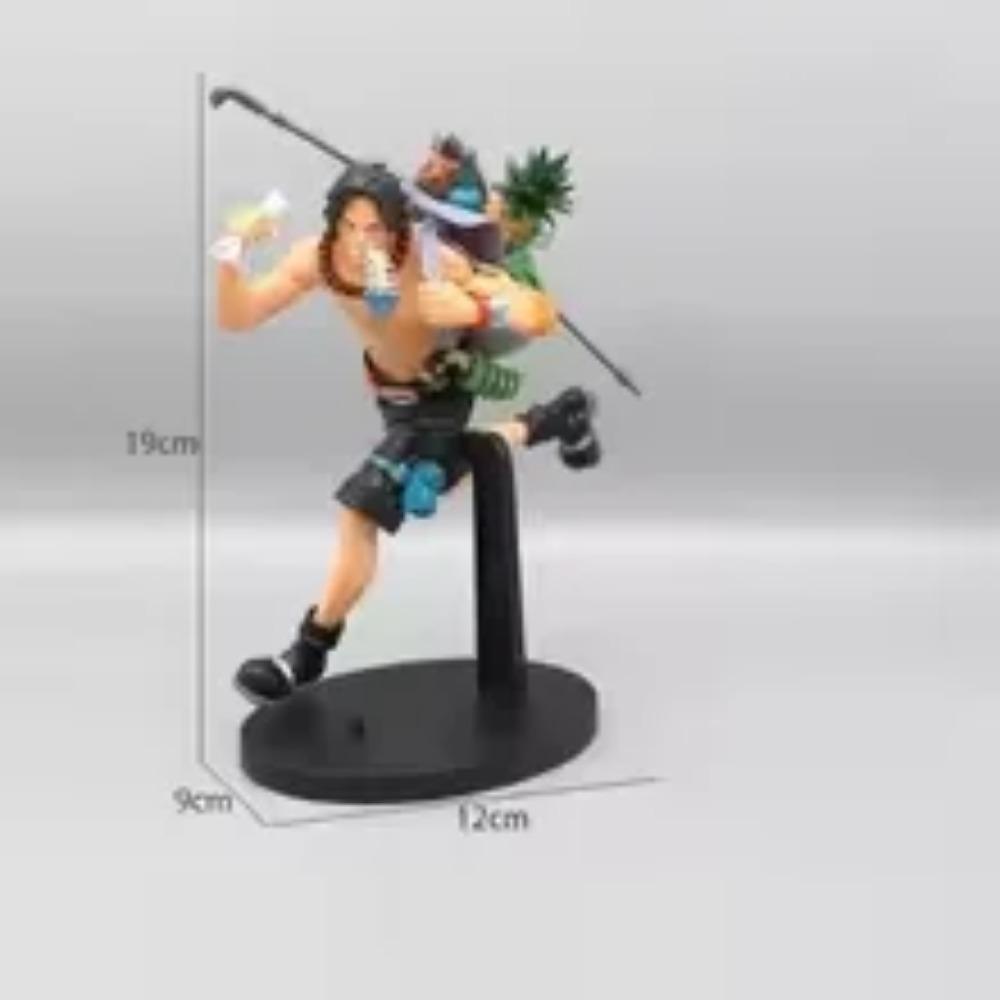 One Piece Character Luffy Three Brothers 3-piece Set/Luffy Saab. Ace Animation Model Office Decoration Children's Collection Gif