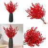 10Pcs/lot Artificial Berries Stems red Christmas Berries Branch Ornament for Holiday Home Decorations and Crafts