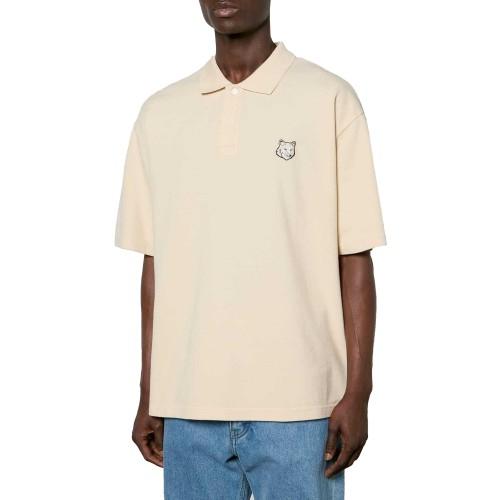 Maison Herren Oversized Poloshirt mit besticktem Logo