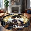 Customizable Genshin Impact4 Round Non-Slip Carpet - Ideal for Garden, Picnic, Office, Perfect for Decoration, Suitable For All Seasons