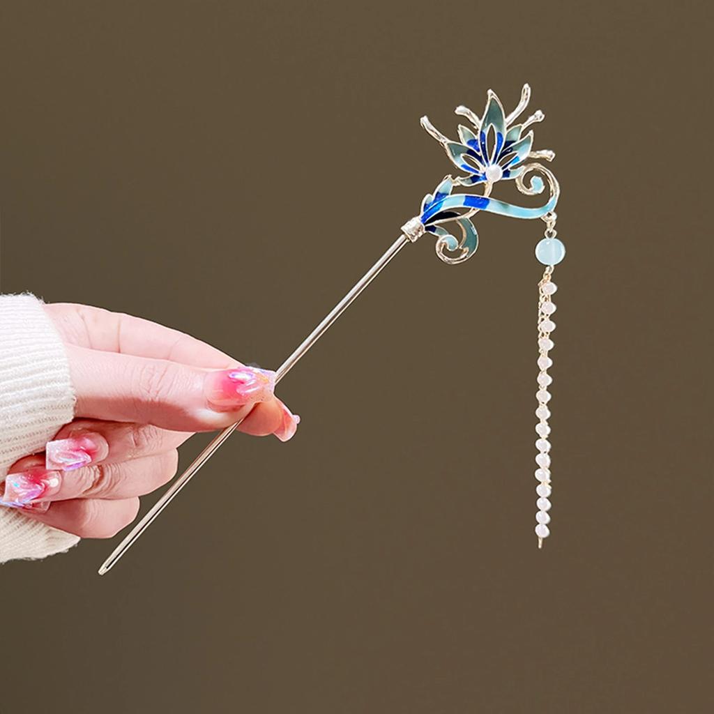 Klassischer Haarstab Pfirsichblütenhaar Essstäbchen Vergoldet Zinken Hochsteckfrisur Chignon Haarnadel Für Frauen Chinesische Hanfu Haarschmuck