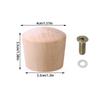 Wooden Pot Lid Handle Insulated Universal Kitchen Cookware Handgrip with Screw Washer Replacement Lib Cover Knob Cap