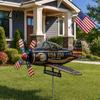 Garden Propeller Windmill USA 250th Vintage Plane Wind Spinner 1776–2026 Patriotic Helicopter