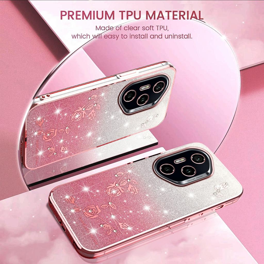 KADEM Pro Honor 400 Pro 5G (Globální) Pouzdro Květina TPU Flexibilní Gradientní Kryt na Telefon