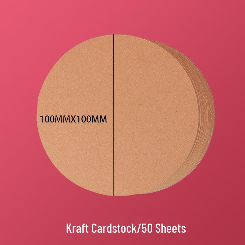 Винтажный круглый скетчбук из крафт-бумаги для рисования цветными карандашами