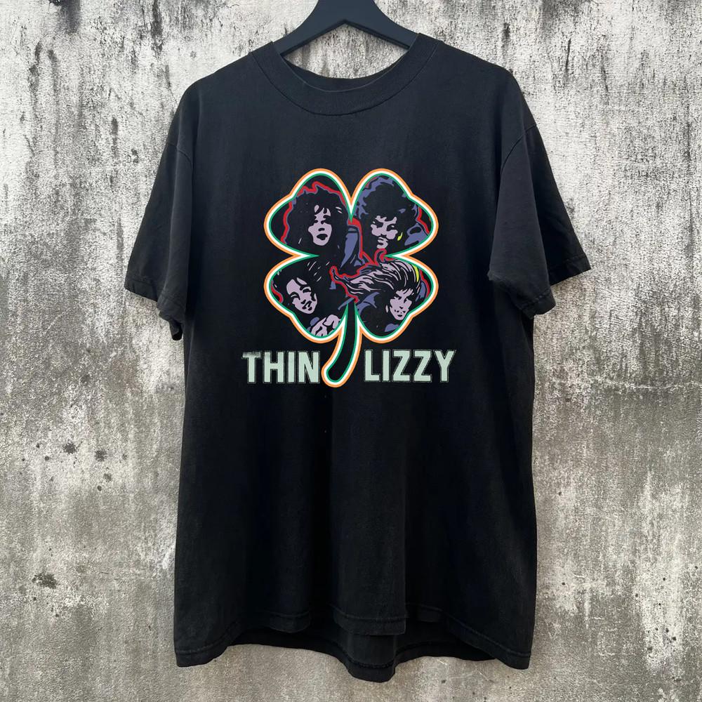 RARE Thin Lizzy Band Short Sleeve Gift Fan Black Size S-5XL Shirt OB909 Unisex T-Shirt XXL