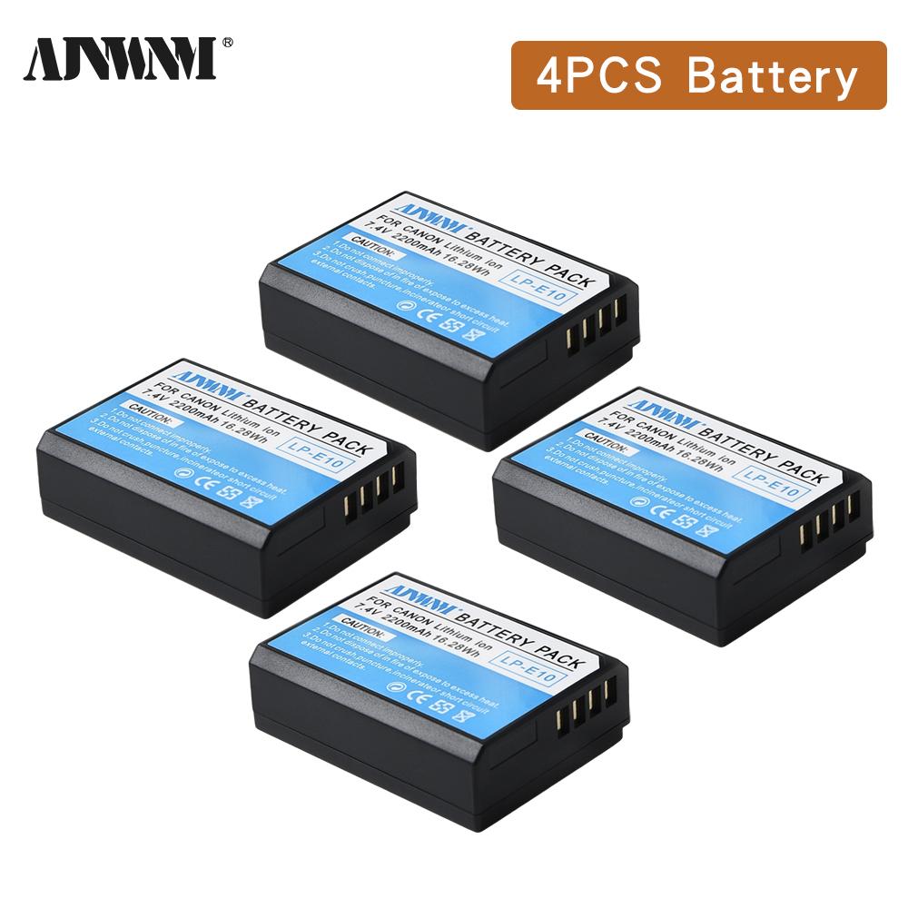 LP-E10 Camera Battery Rechargeable Batteries for Canon EOS 1100D 1200D 1300D 2000D 4000D Rebel T3 T5 T6 KISS X50