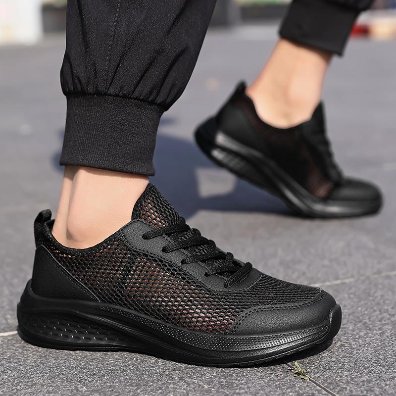 Fashion Men's Summer Hollow Mesh Running Shoes Breathable Casual Sports Shoes Large Size 48 Outdoor Running Shoes Non-slip Comfortable