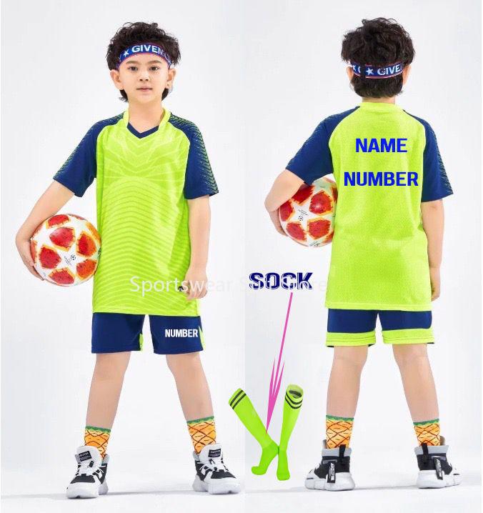 Boys Football Shirts Shorts With Pockets Boys Soccer Jerseys Suits Personalized Custom Children's Football Clothing Uniforms