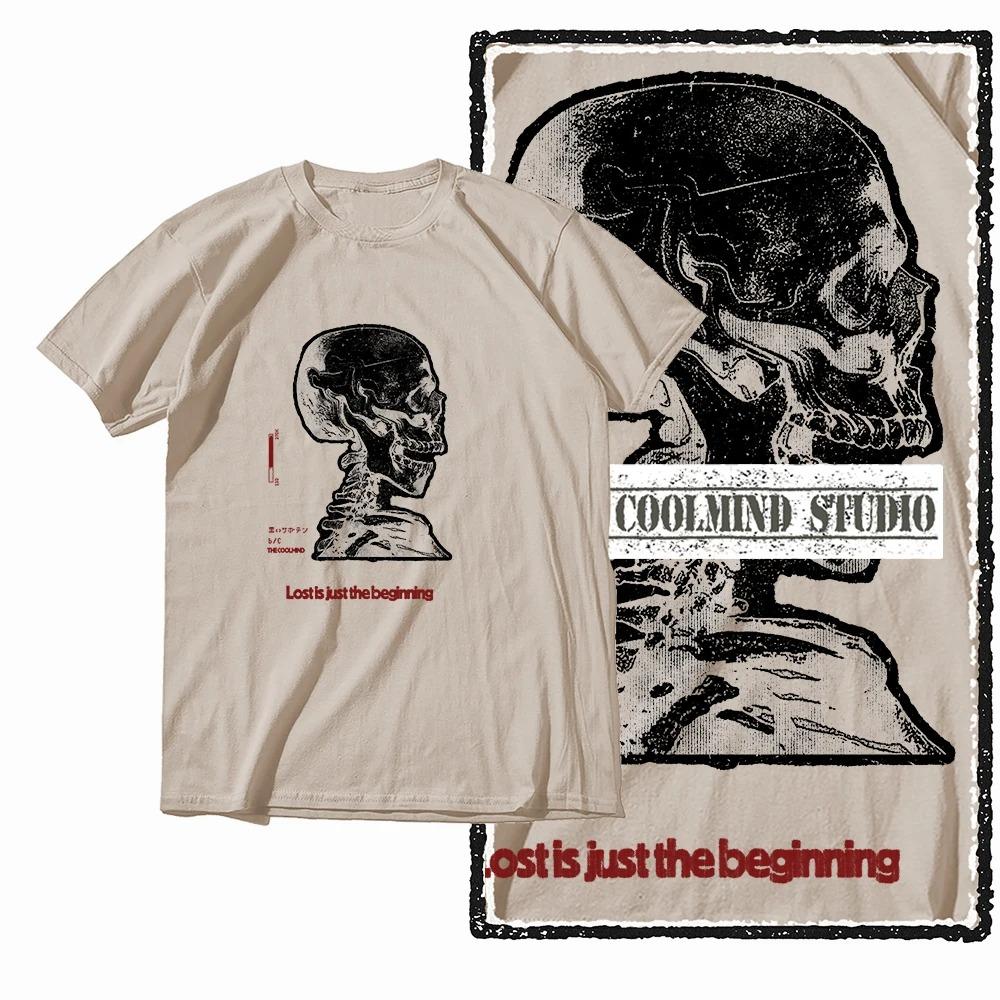 Hot Classic Gothic Style North American Gray Wolf Graphic Print T-shirt Men Women Streetwear Y2K Harajuku Loose Casual Oversized Top Summer New Tee
