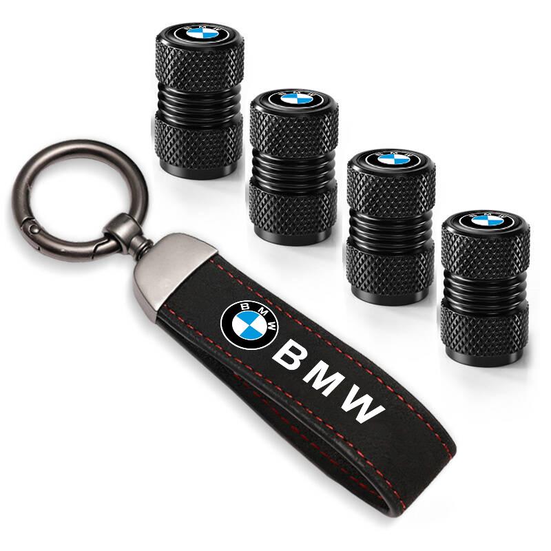MLKQ6 4Pcs Car Wheel Tire Valve Caps Air Stem Covers Accessories For BMW 50th F12 F13 F30 E60 E65 E66 E63 F01 F02 X1 X3 4 5 6 7 Series