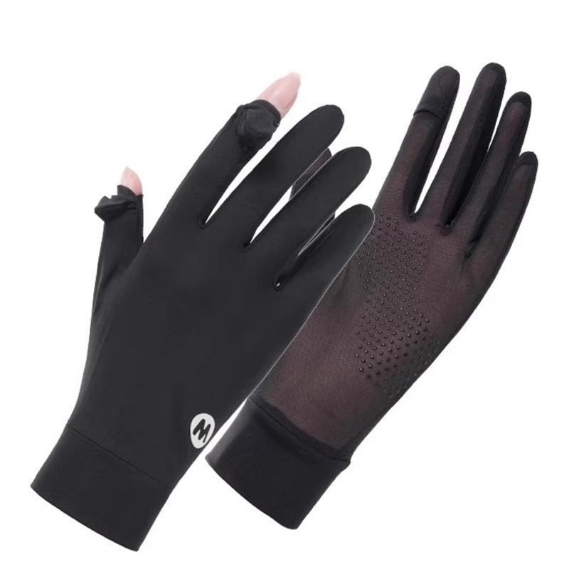 Sunscreen Gloves M-standard UV Resistant Women's Ice Silk Outdoor Sports Cycling Touch Screen Thin