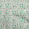 oneOone Cotton Flex Dark Olive Green Fabric Asian Suzani Floral Sewing Material Print Fabric By The Yard 40 Inch