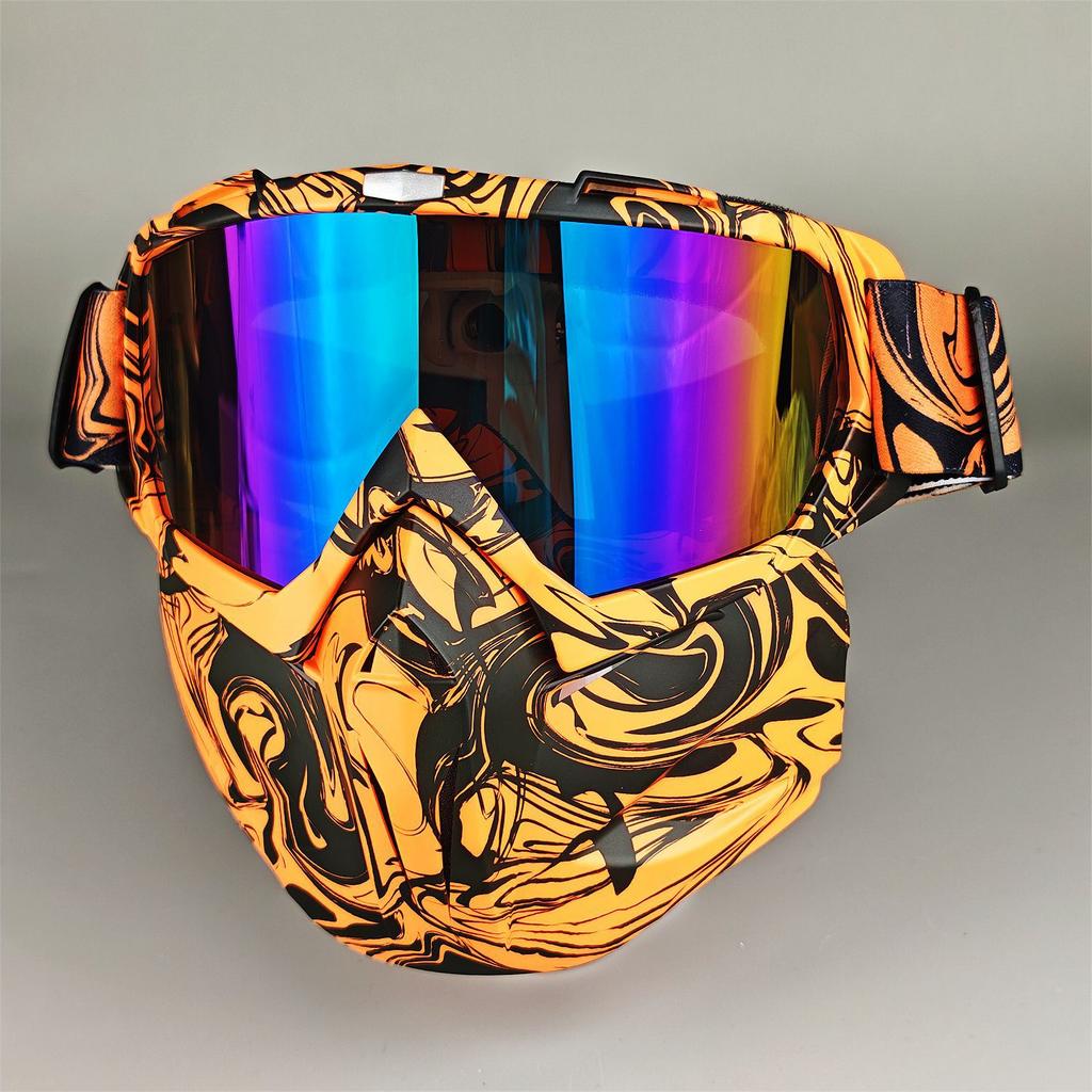 Moto Snow Goggles Mask UV400 Outdoor Riding Men's Windproof Sand Goggles Helmet Mask Mask