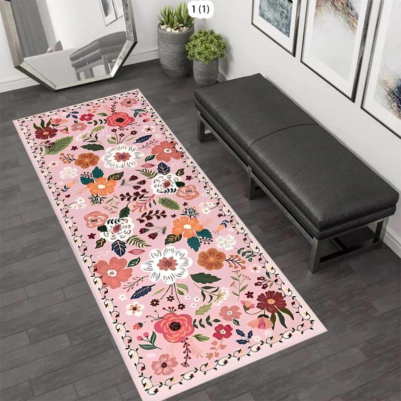 

Vintage Floral Botanical Pattern Area Carpet Mat Rug Home Decoration Traditional Modern Entryway Floor Rug Bedroom Decor 40X120CM