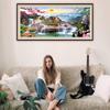 Diamond Painting Spring Scenery 5D DIY Diamond Mosaic Landscape Full Round Diamond Embroidery Tree Crafts Kit Decorative