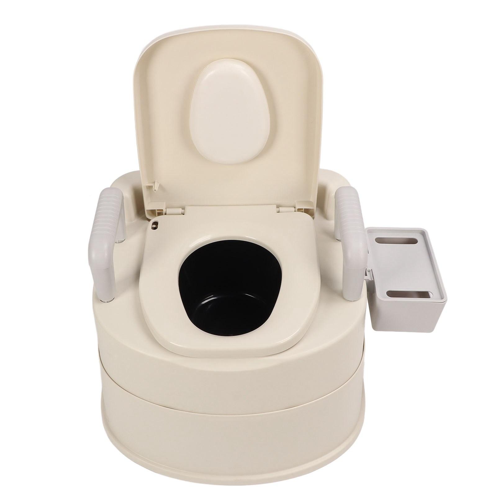 

Прикроватный туалет для взрослых, регулируемая высота, с ручками, переносной, мобильный, твердый