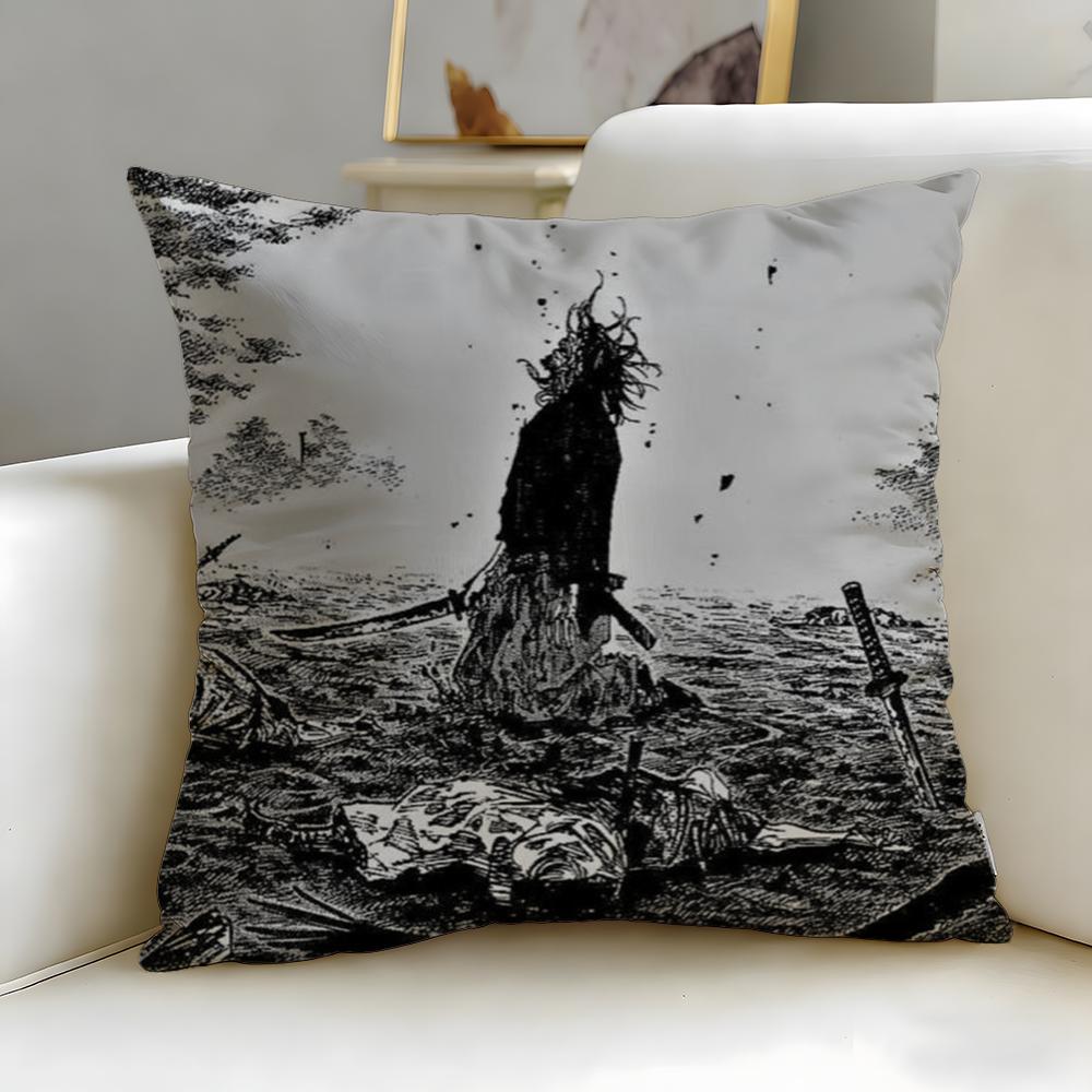 

classic manga Vagabond Cushion Cover Soft & Easy-Wash Pillow Case – Versatile for Couch, Bed, Travel and Office 30cmx30cm