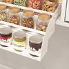 Down Spice Rack 3-Tier Pull Organizer Inside Out Spice Cabinets Space Saving Storage Shelf