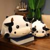 Cute Soft Cute Fat Cow Doll Square Simulation Black And White Cow Cloth Doll Bed Sleeping Doll Throw Pillow