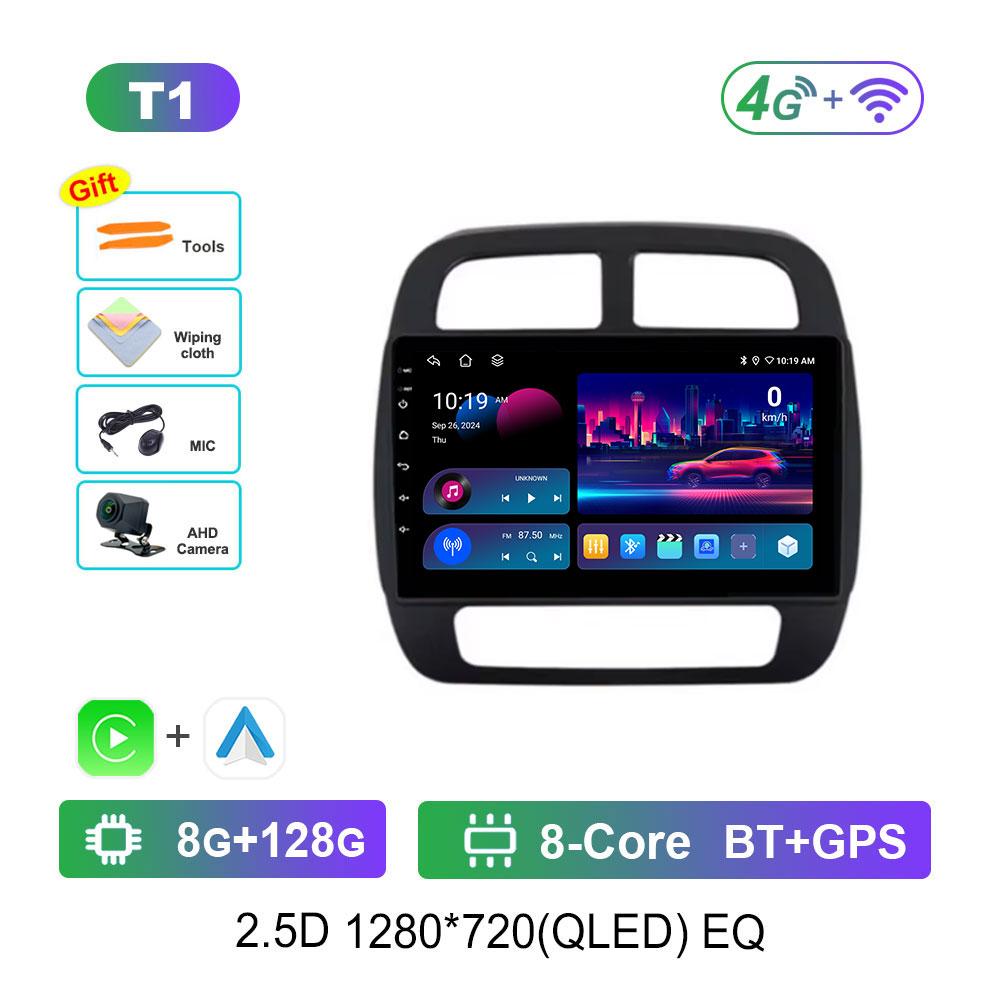 DSP Stereo Car Radio Multimedia Player for Renault KWID K-ZE Dacia Spring 2015 - 2018 GPS Navi Android 14 BT WiFi 4G Auto Tools