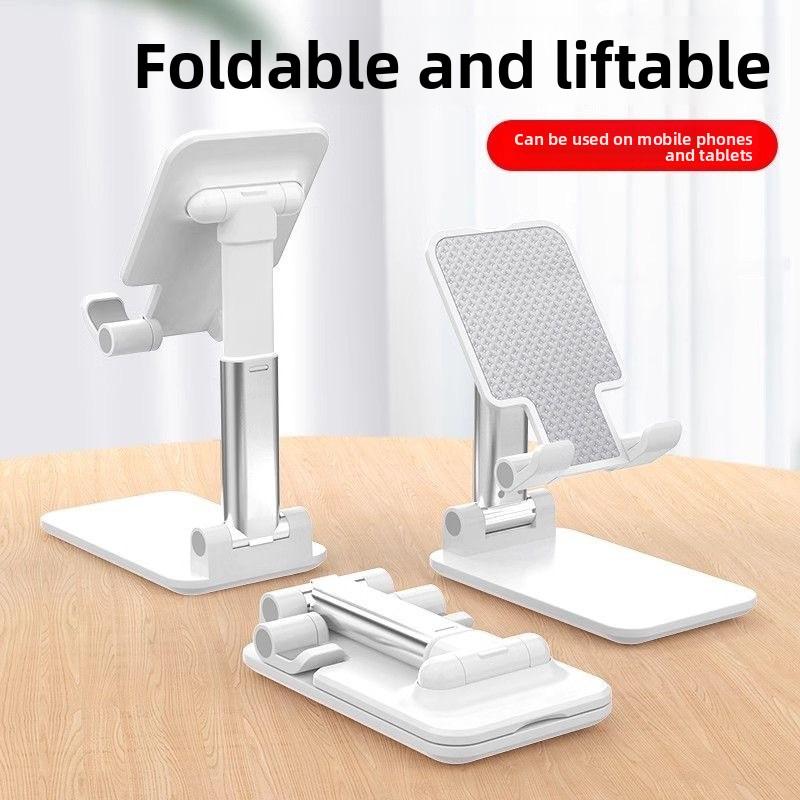 Foldable Plastic Rotating 360-degree Mobile Phone and Tablet Stand. Multi-angle Portable Folding Desktop Aluminum Stand.