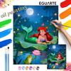 Digital Oil Painting Diy Oil Painting Mermaid Moonlight Butterfly Hand Painting Living Room Bedroom Decoration Painting