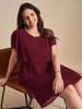 2026 Plus Size Summer Chiffon Cake Skirt Dress - Tummy Concealing, Solid Color