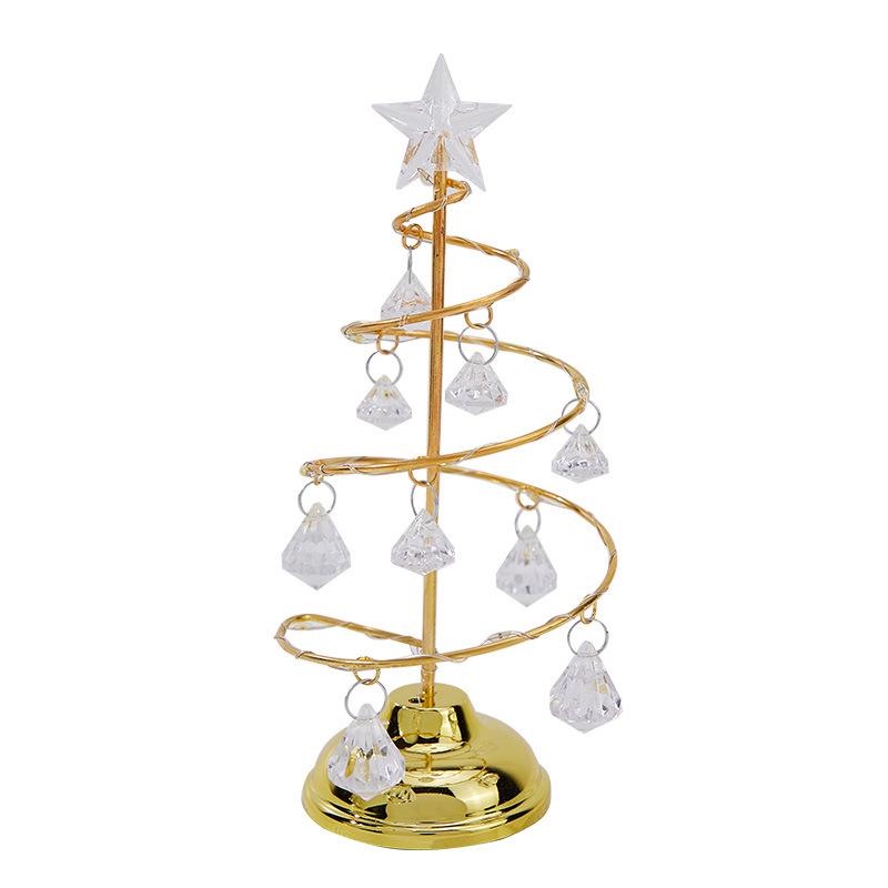 Luminous Electroplated Iron Christmas Tree Ornament Night Light