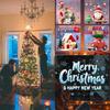 Multicolor Christmas Window Sticker Cartoon Santa Snowman Static Adhesive Decals  Gifts