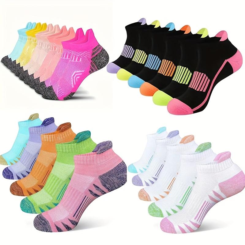 5 Pack Women's Compression Socks with Breathable Arch Support and Low-Cut Design, Suitable for Running and Casual Wear