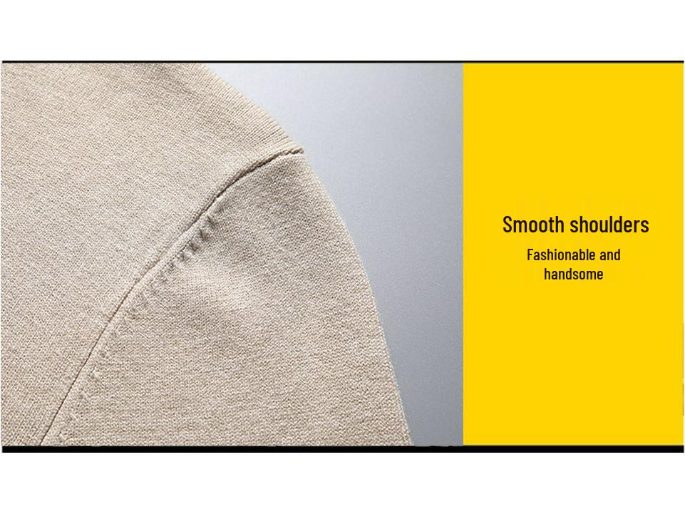 Men's Autumn/Winter Slim Fit Woolen Pullover - Half High Neck Knitted Sweater