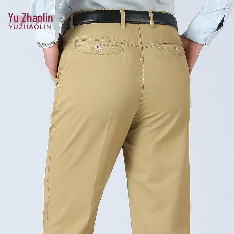 YUZHAOLIN Men s Summer Relaxed Fit Straight-Leg Trousers 38