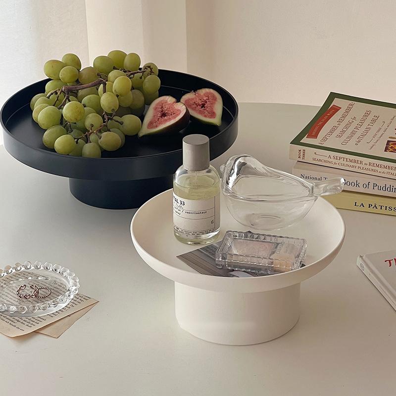 Modern Storage Trays Decorative Table Tray Jewelry Desktop Storage Organizer Kitchen Fruit Bowls Round Home Decor Accessories