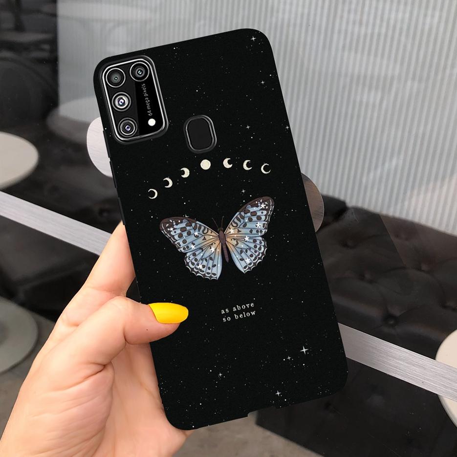 For Samsung Galaxy M31 Case SM-M315F Cute Bear Cartoon Painted Cover Phone Case For Samsung M31 M 31 GalaxyM31 Bumper Soft Funda