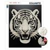 Pearl Art Painting Kit for Adults and Beginners, White Tiger Head Sparkling Painting Craft Home Wall Decor Handmade Gift Art Pieces Supplies