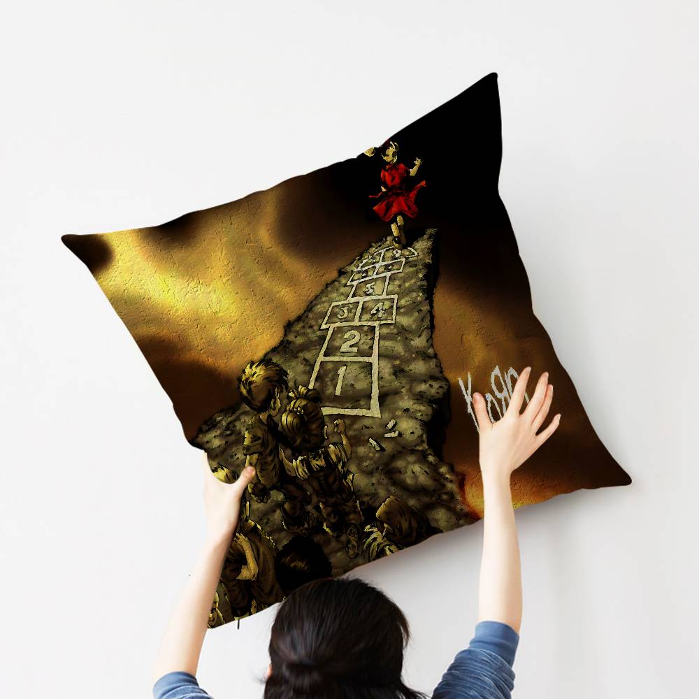 K-Korn Rock Band Pillow Gift Home Office Decoration Bedroom Sofa Car Cushion Cover Case 45x45