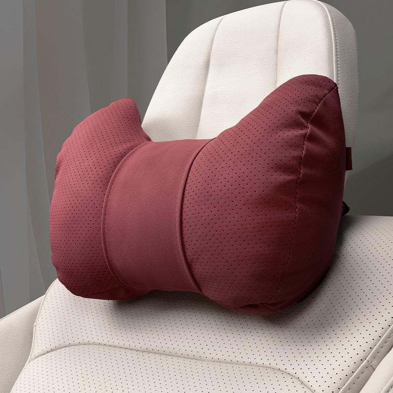 2025 Summer Suede Car Headrest S-Class Pillow Car Neck Protection Pillow High-end Cushion Seat Waist Pillow Waist Protector